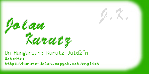 jolan kurutz business card